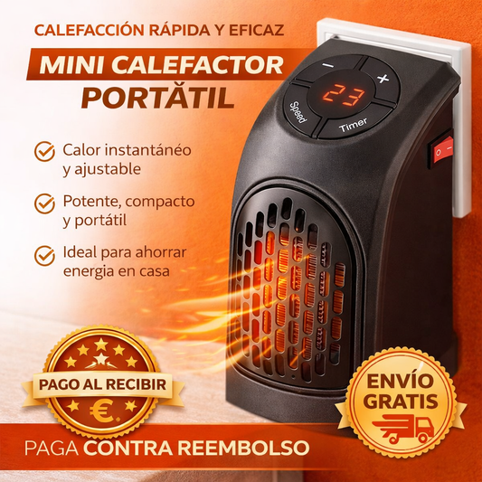 MINI CALEFACTOR DE ENCHUFE PORTÁTIL 400W