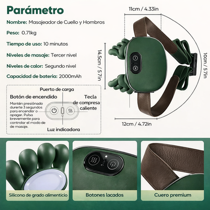 💆‍♂️ CerviHands™ - Masajeador de Cuello con Manos Térmico – Envío Gratis ⏳