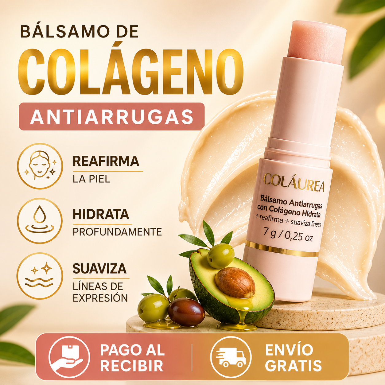 💆‍♀️ Coláurea™ – Bálsamo de Colágeno Activo Antiarrugas ⏳