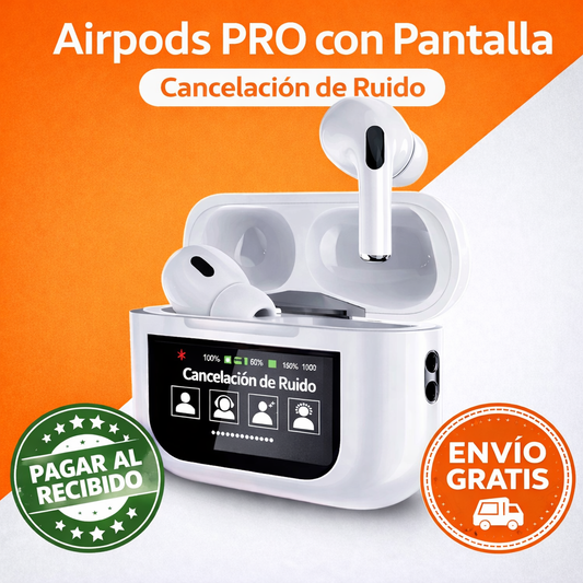 🎧🍎 Airpods PRO con Pantalla + Cancelación de Ruido + Llavero Gratis + Envío Gratis 🔥