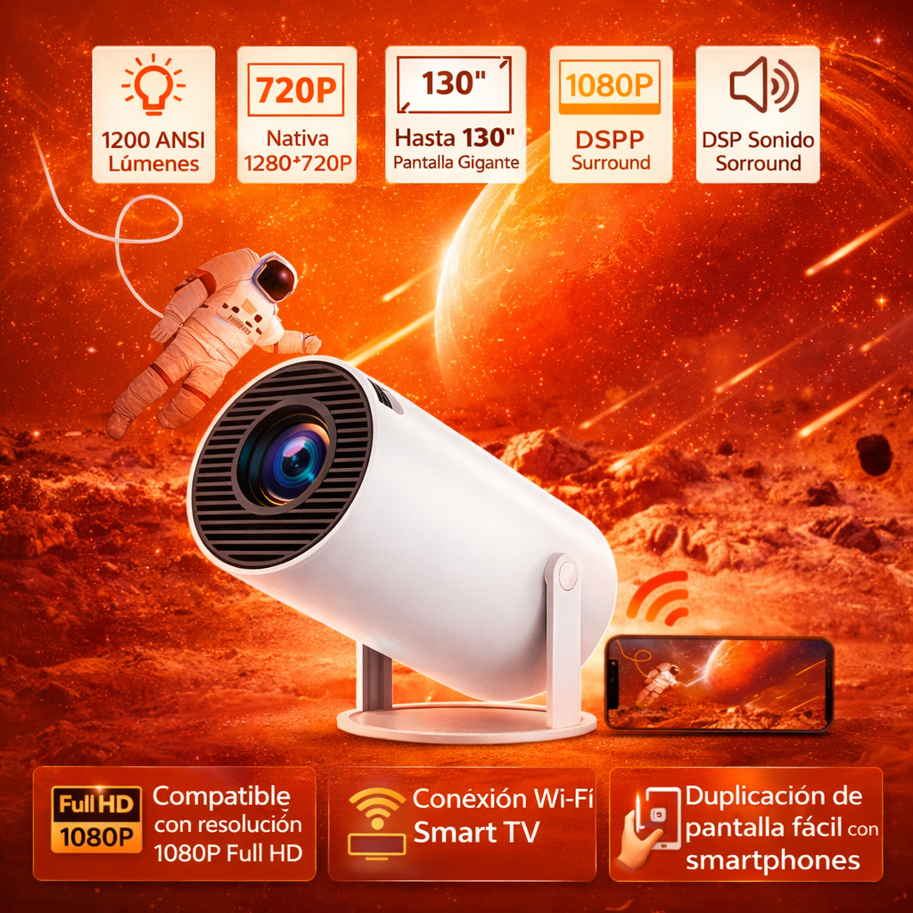 CINEenCASA™ - Proyector portátil ultra HD
