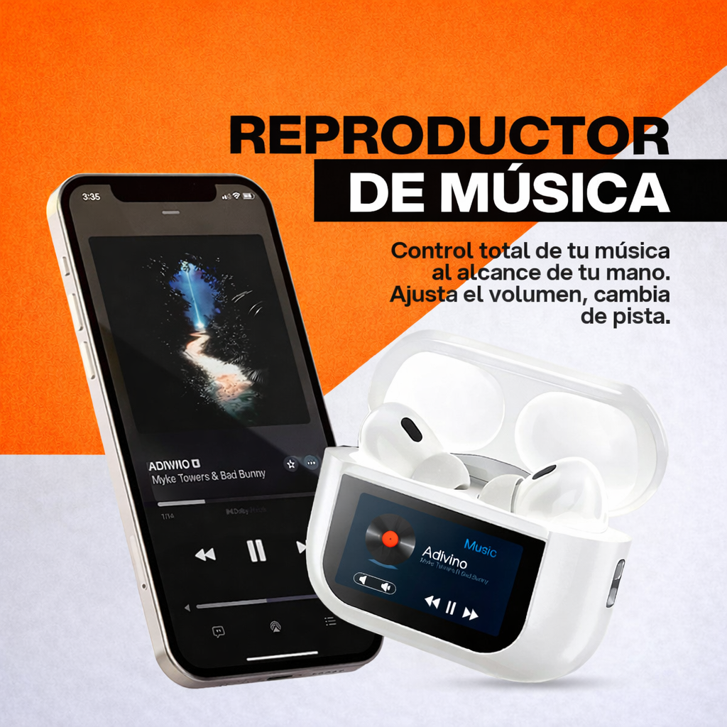 🎧🍎 Airpods PRO con Pantalla + Cancelación de Ruido + Llavero Gratis + Envío Gratis 🔥