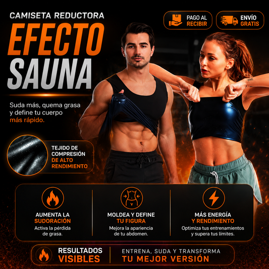 🥵 Camiseta Reductora Efecto Sauna: Suda Más, Define Mejor ⏳