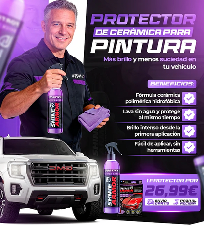 🔥 Shine Armor™ - Brillo Espejo en Segundos Kit Cerámico 3 en 1 + REGALO GRATIS por Tiempo Limitado ⏳