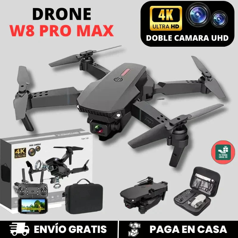 Dron con doble cámara 4K + Maletín Gratis