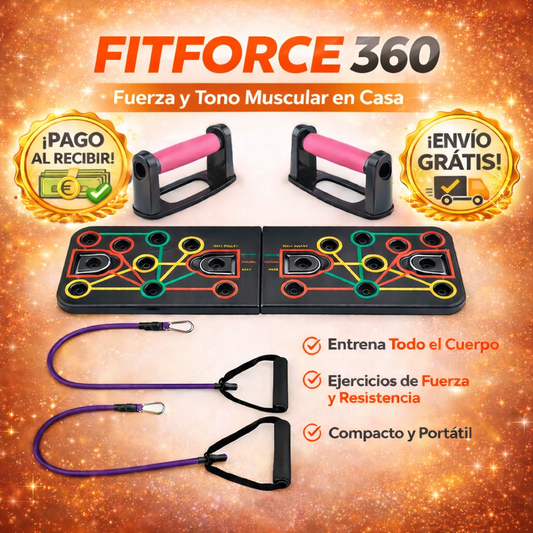 FitForce 360™ - Tabla de Ejercicios Multifunción + Bandas Elásticas de Regalo + Envío gratis