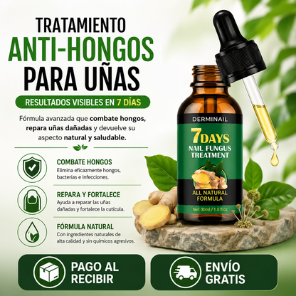 🦶 Derminail - TRATAMIENTO ANTI HONGOS 7 DÍAS 100% NATURAL