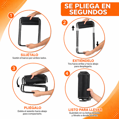 🪑 Mini Silla Plegable Portátil + Envío Gratis ⏳