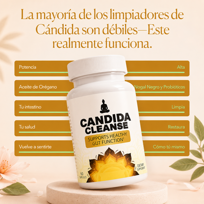 🍃 Candida Cleanse® Reducen Antojos, Hinchazón y Fatiga ⏳