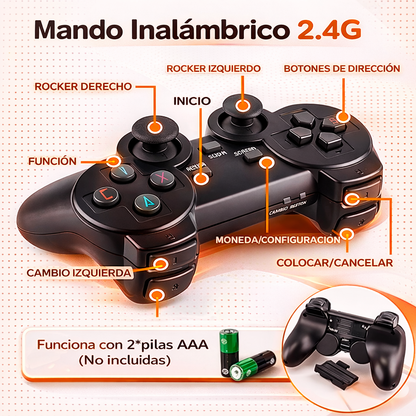 🎮 NostalgiaPlay™ - Consola Pro Edition con 10.000 Juegos + 2 Controles Gratis + Envío Gratis 🔥