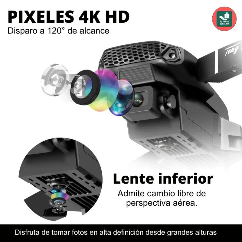 Dron con doble cámara 4K + Maletín Gratis
