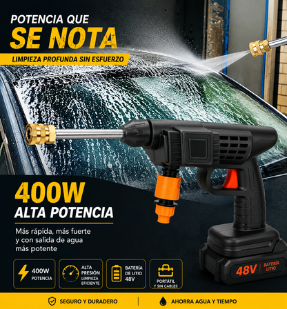 💦 Hidrolavadora Portátil 48V – Potencia Sin Cables + Maleta y Batería GRATIS 🎁⚡