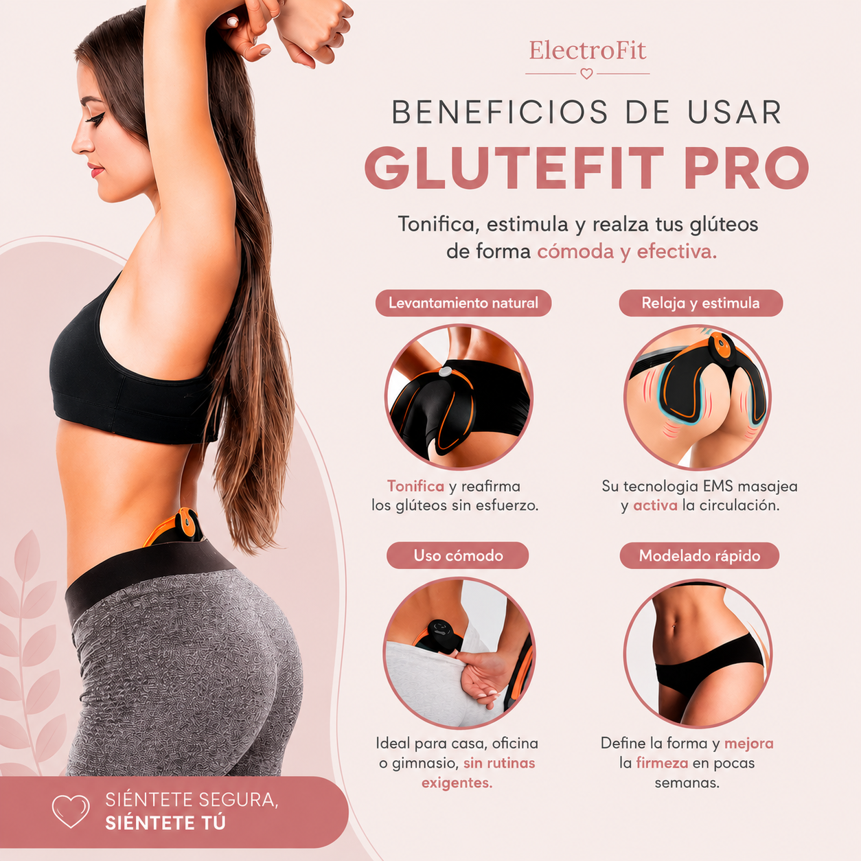 🍑 GluteFit™ Pro - Eleva y Moldea Tus Glúteos - Electroestimulador de Glúteos ⏳