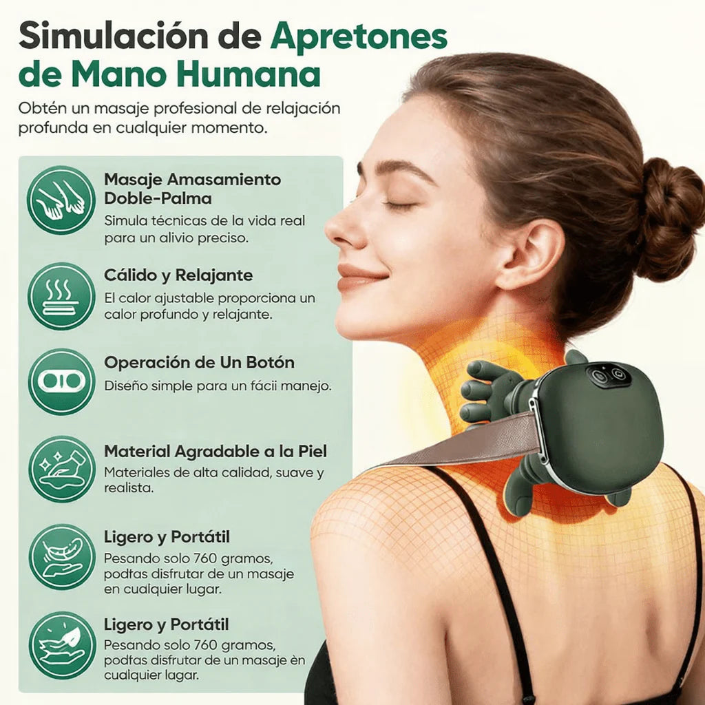💆‍♂️ CerviHands™ - Masajeador de Cuello con Manos Térmico – Envío Gratis ⏳