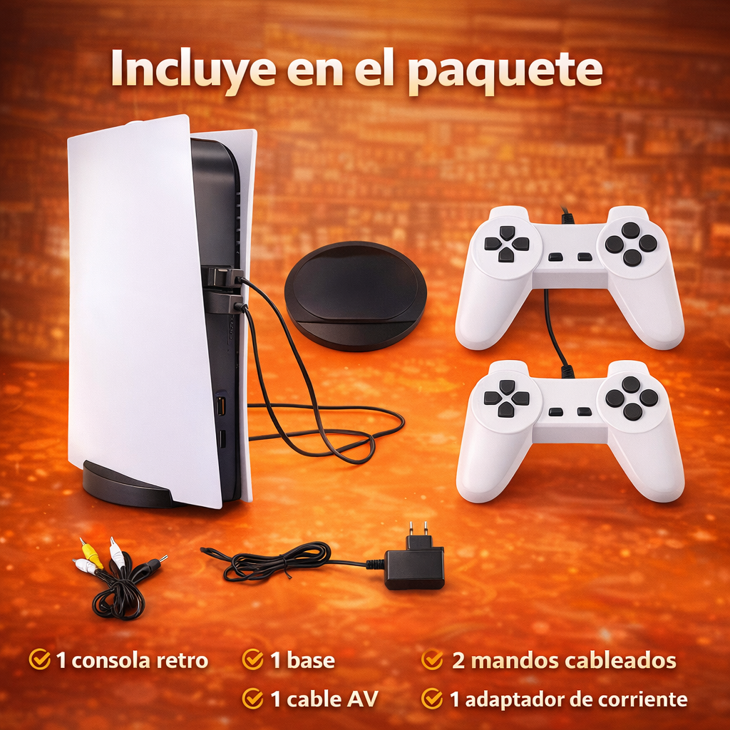 RetroPlay X™ – Consola Retro Clásica + 2 controles 🎮 + Envío Gratis 🔥