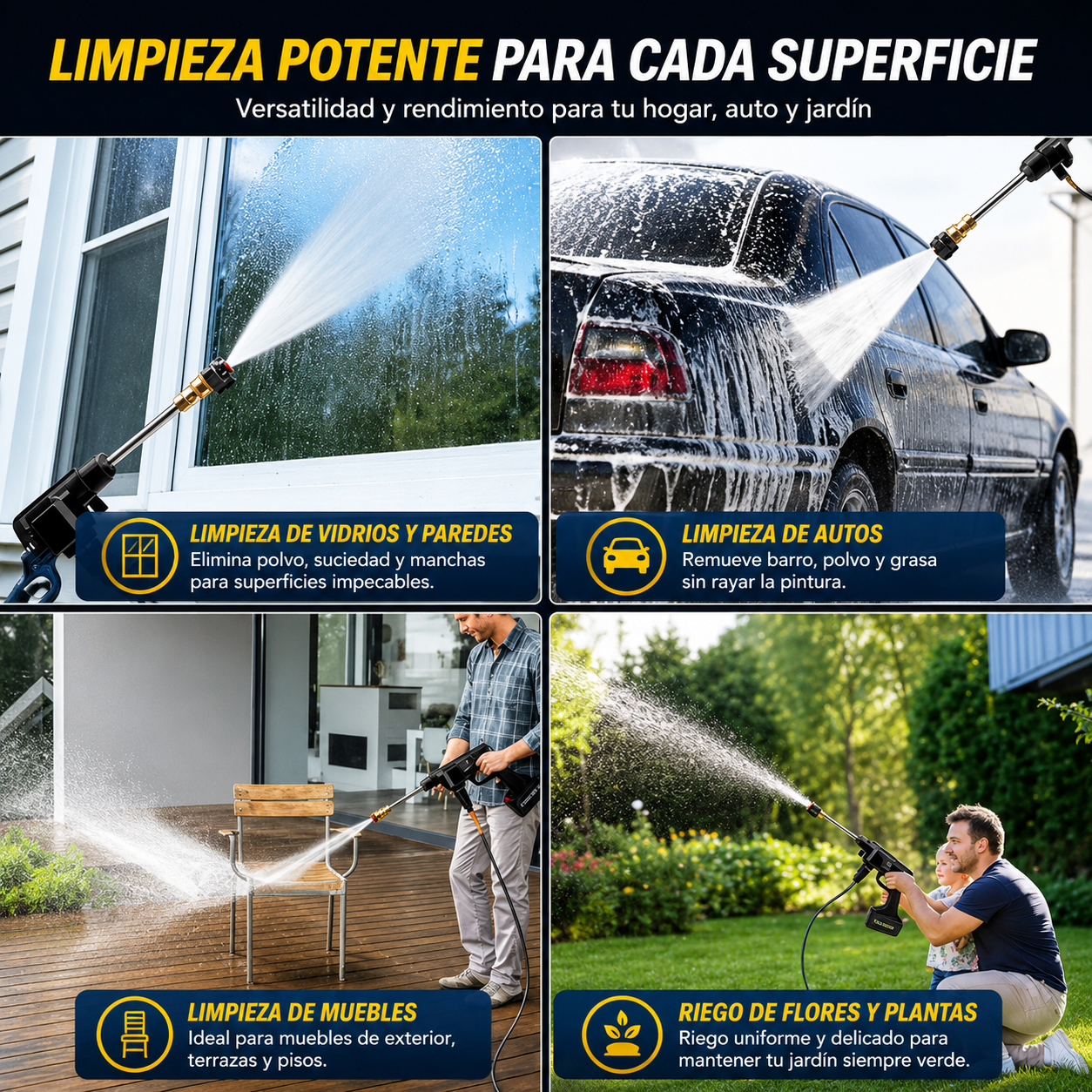 💦 Hidrolavadora Portátil 48V – Potencia Sin Cables + Maleta y Batería GRATIS 🎁⚡