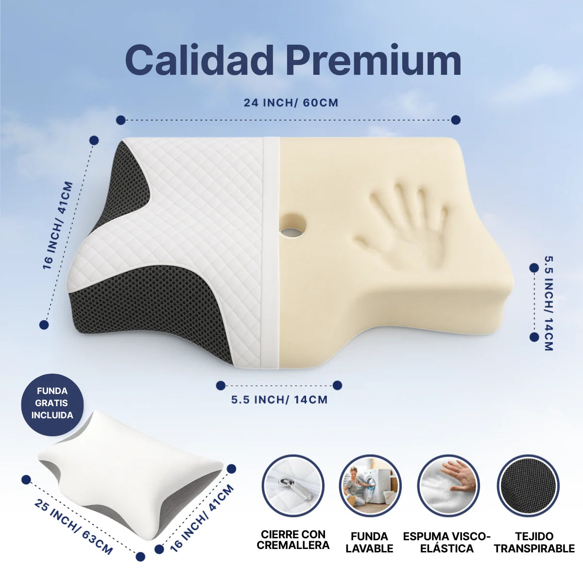 OrthoSleep™ – Almohada Cervical + Envío Gratis