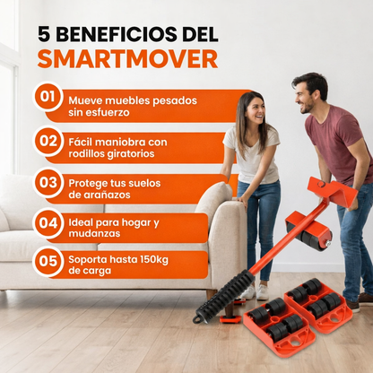 Smart Mover™ - Levantador de muebles + Kit Elevador + Deslizadores 360º