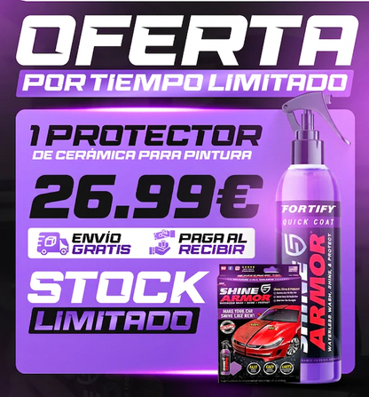 🔥 Shine Armor™ - Brillo Espejo en Segundos Kit Cerámico 3 en 1 + REGALO GRATIS por Tiempo Limitado ⏳