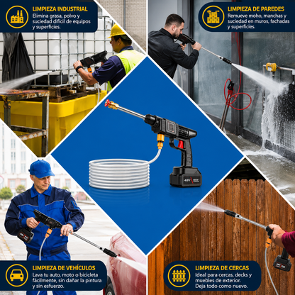 💦 Hidrolavadora Portátil 48V – Potencia Sin Cables + Maleta y Batería GRATIS 🎁⚡