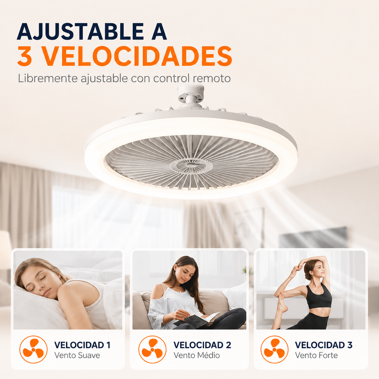 🌬️ Ventilador de Techo Con Luz Led + Control Remoto + Envío Gratis 🔥