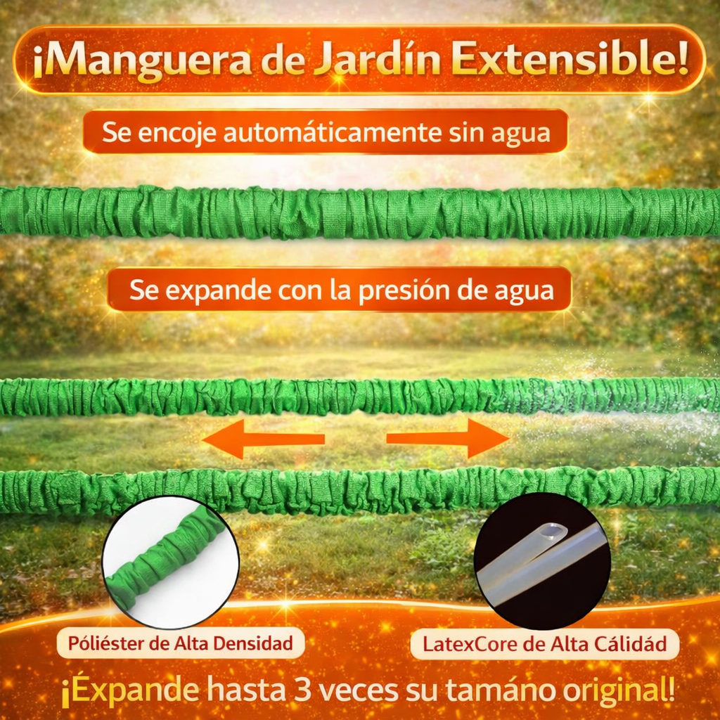 AquaFlex Pro™ – Manguera Expandible 25M + Boquilla con 7 Funciones + Envío gratis