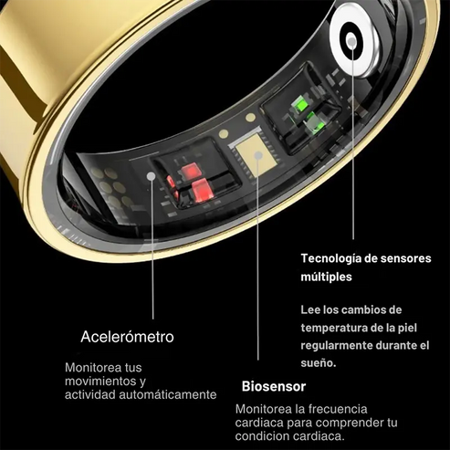 IntelliRing™ - Anillo Inteligente Avanzado + Monitorea tu Salud + Sueño