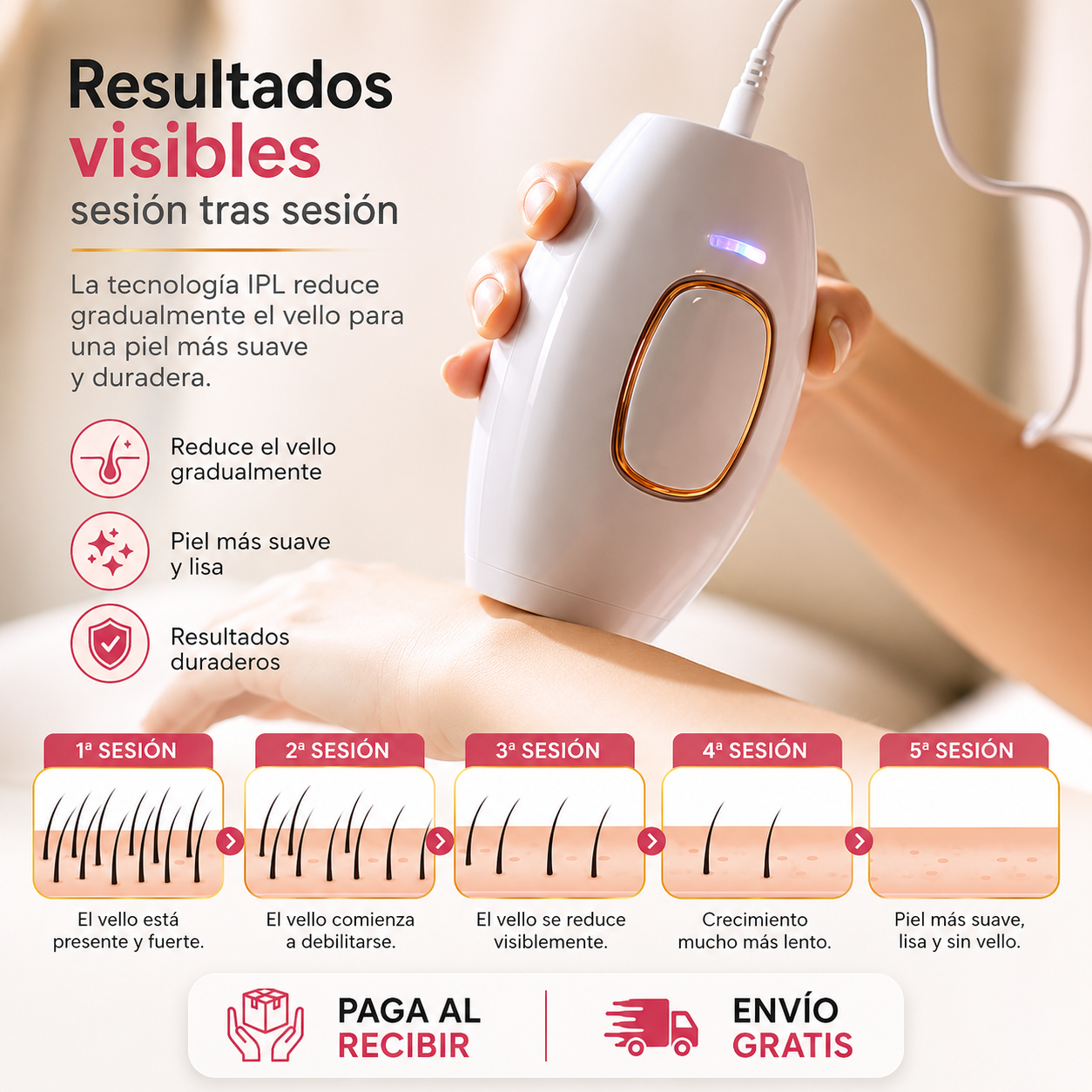 ✨ Depiladora Láser IPL – Piel Suave Todos los Días ⏳