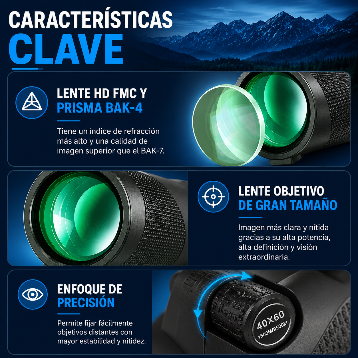 🔭 Telescopio Monocular para Móvil + Incluye Soporte GRATIS ⏳