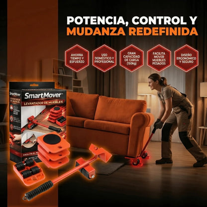 Smart Mover™ - Levantador de muebles + Kit Elevador + Deslizadores 360º