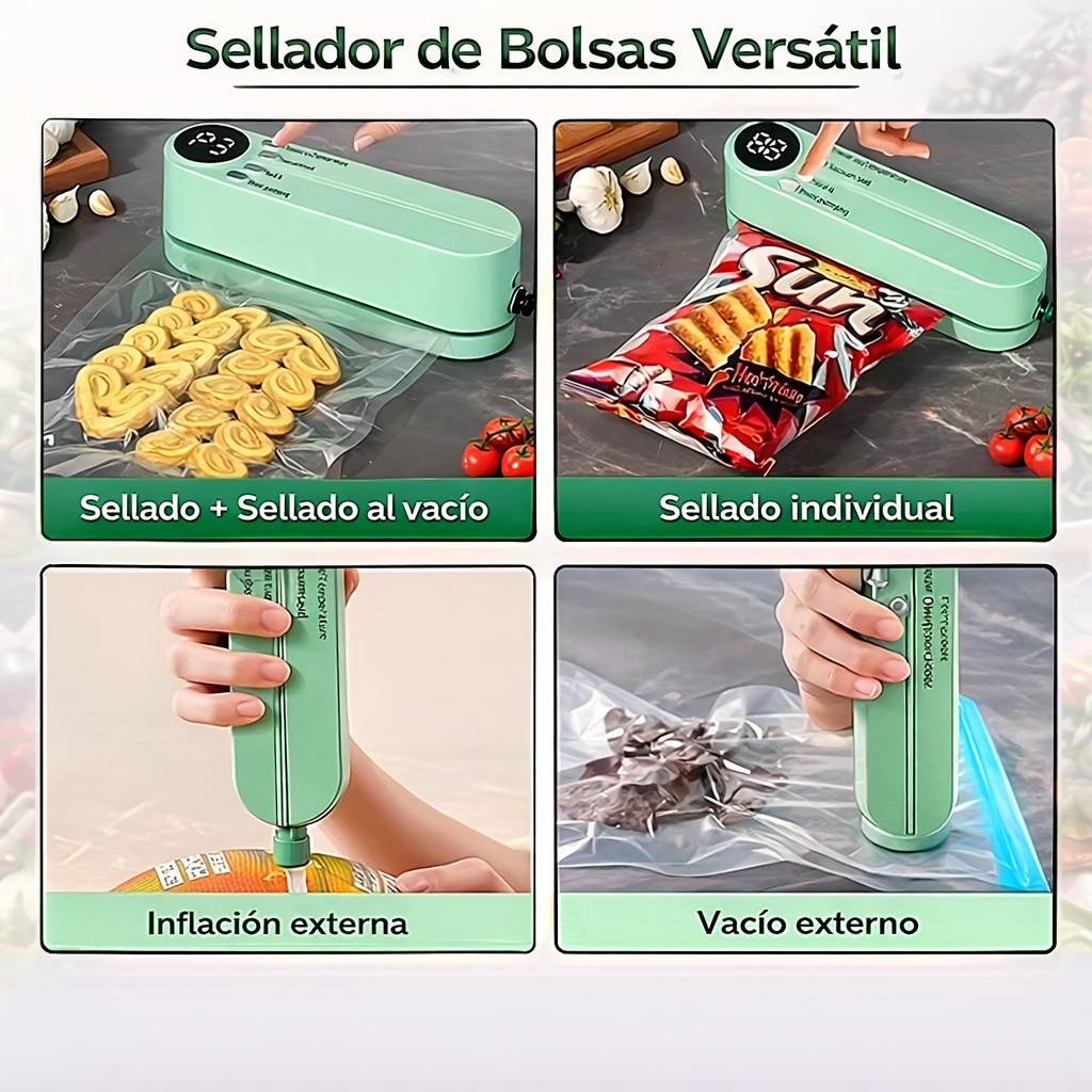 VacuumPro Elite – Sellado al Vacío Inteligente 3 en 1 + Tus alimentos frescos por más tiempo