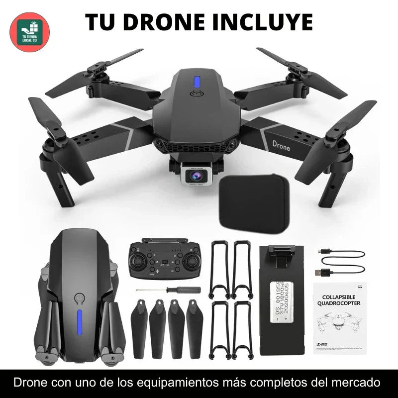 Dron con doble cámara 4K + Maletín Gratis
