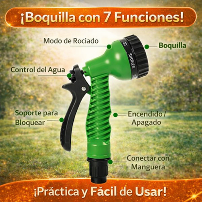 AquaFlex Pro™ – Manguera Expandible 25M + Boquilla con 7 Funciones + Envío gratis