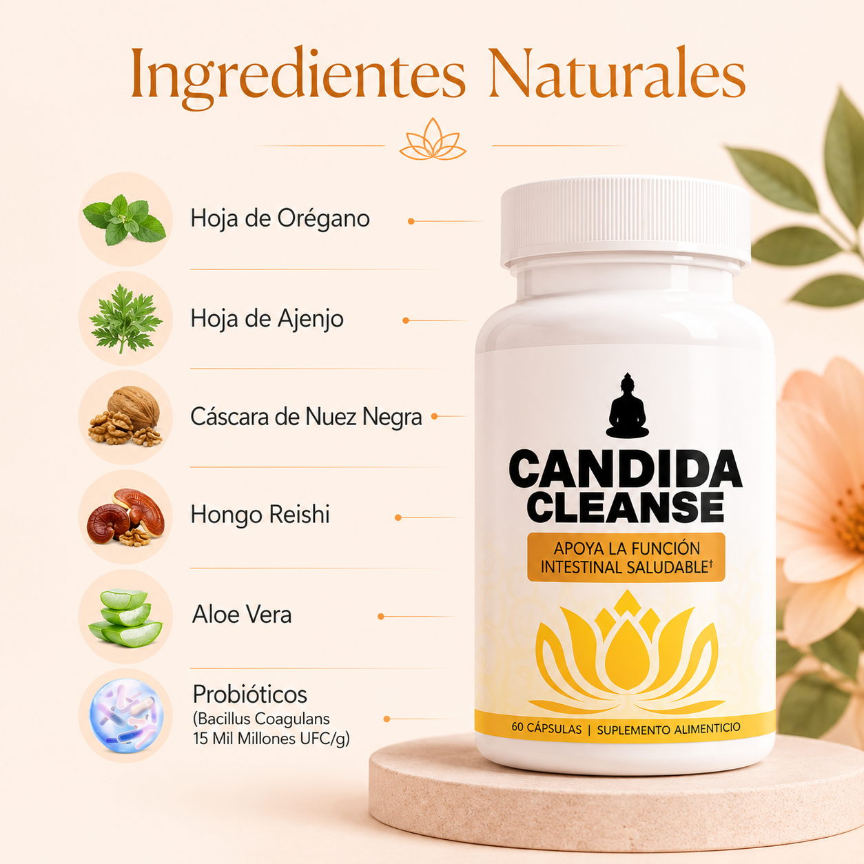 🍃 Candida Cleanse® Reducen Antojos, Hinchazón y Fatiga ⏳