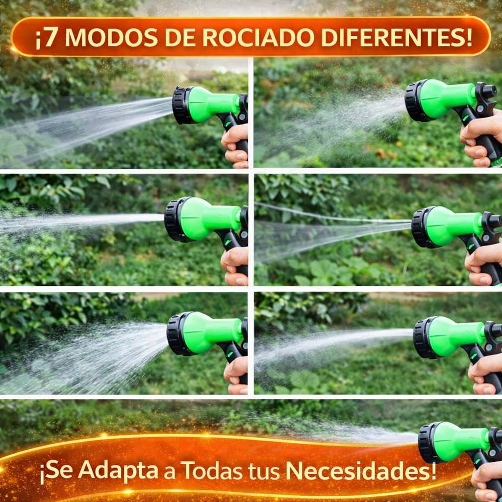 AquaFlex Pro™ – Manguera Expandible 25M + Boquilla con 7 Funciones + Envío gratis
