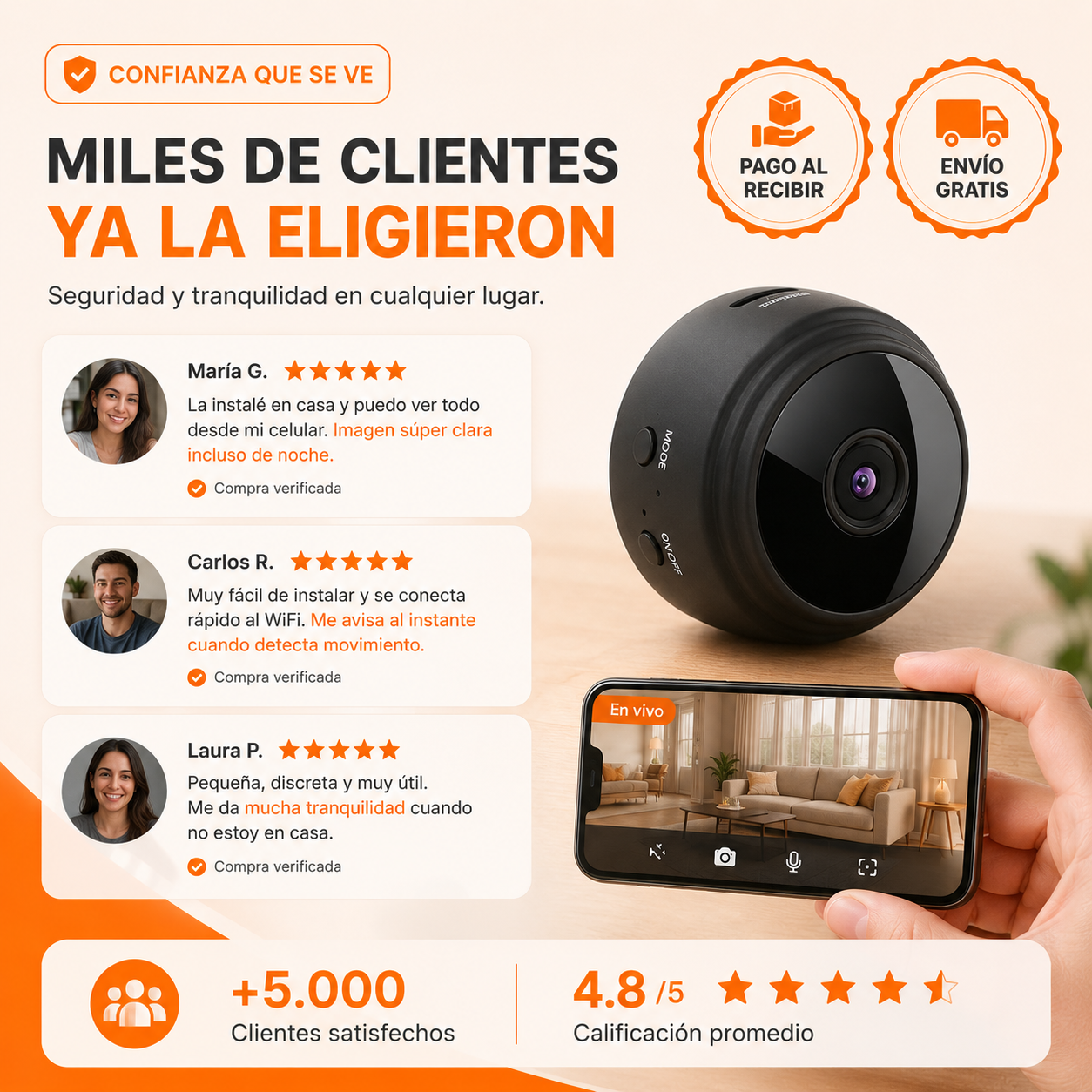 📷 Mini Cámara Espia 1080p HD ⏳