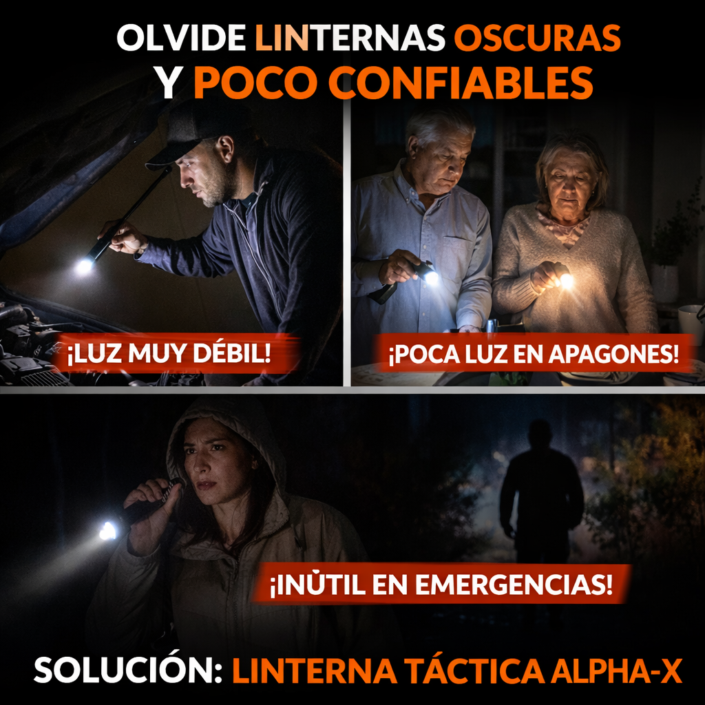 🔦 Linterna Táctica Alpha-X Pro 22X + 5 Modos + Envío Gratis 🔥