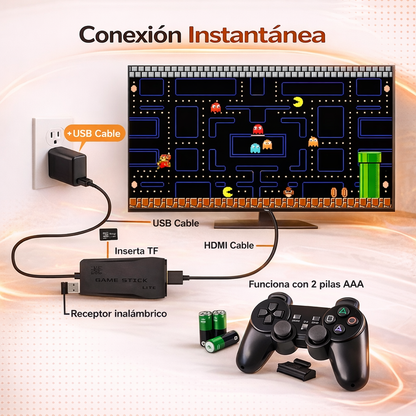 🎮 NostalgiaPlay™ - Consola Pro Edition con 10.000 Juegos + 2 Controles Gratis + Envío Gratis 🔥