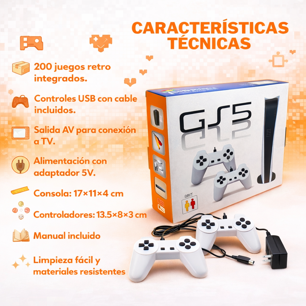 RetroPlay X™ – Consola Retro Clásica + 2 controles 🎮 + Envío Gratis 🔥