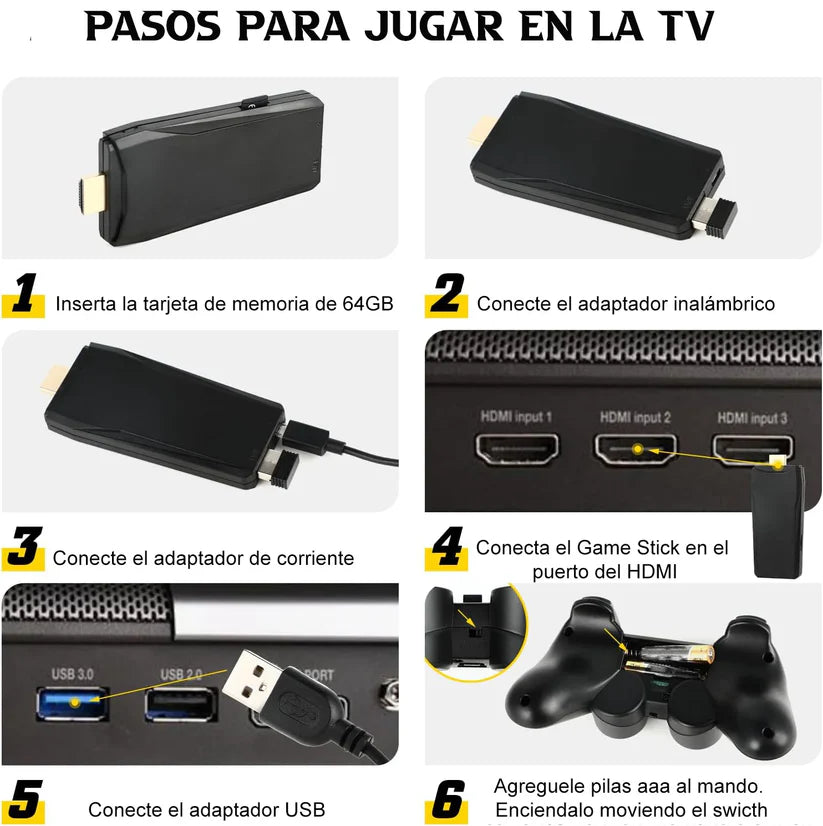 🎮 NostalgiaPlay™ - Consola Pro Edition con 10.000 Juegos + 2 Controles Gratis + Envío Gratis 🔥