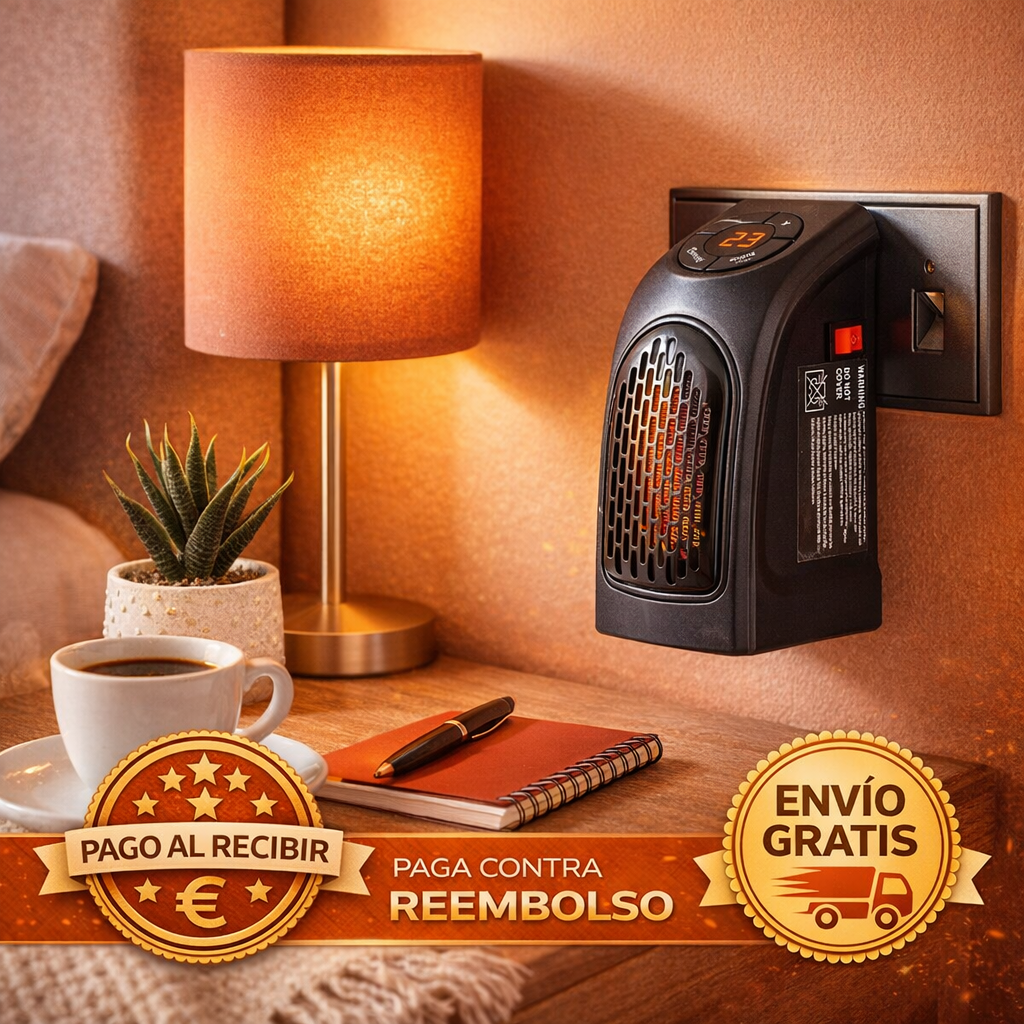 MINI CALEFACTOR DE ENCHUFE PORTÁTIL 400W