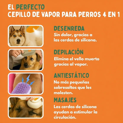 VAPORGROOM CEPILLO VAPOR PARA MASCOTAS 🦮🐈