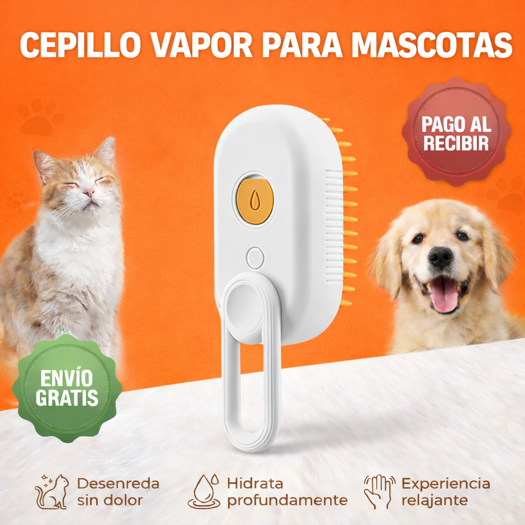 VAPORGROOM CEPILLO VAPOR PARA MASCOTAS 🦮🐈