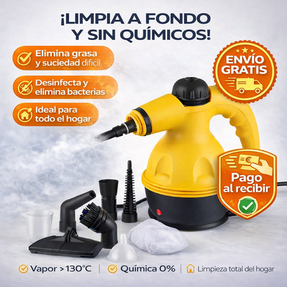 💨 VaporLux™ - Limpiador de Vapor Eléctrico + 9 Accesorios + Últimas Unidades ⏳